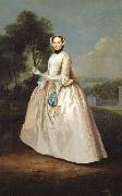 Arthur Devis Portrait of an unknown Lady oil painting artist